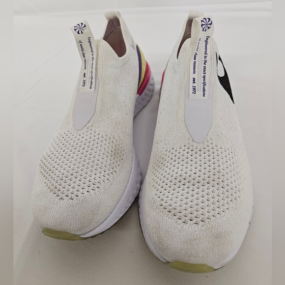 Nike Ephic Phantom React Sneakers White Black Laser, Fuchsia, Psychic Purple 6.5 - Picture 9 of 11